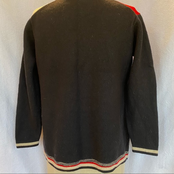 Diane Freis M/L cashmere/wool jacquard sweater - Picture 5 of 8